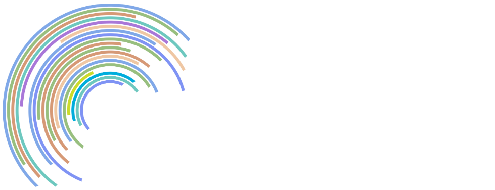 Central Valley Education Pathways logo. Colorful half circle with white words.